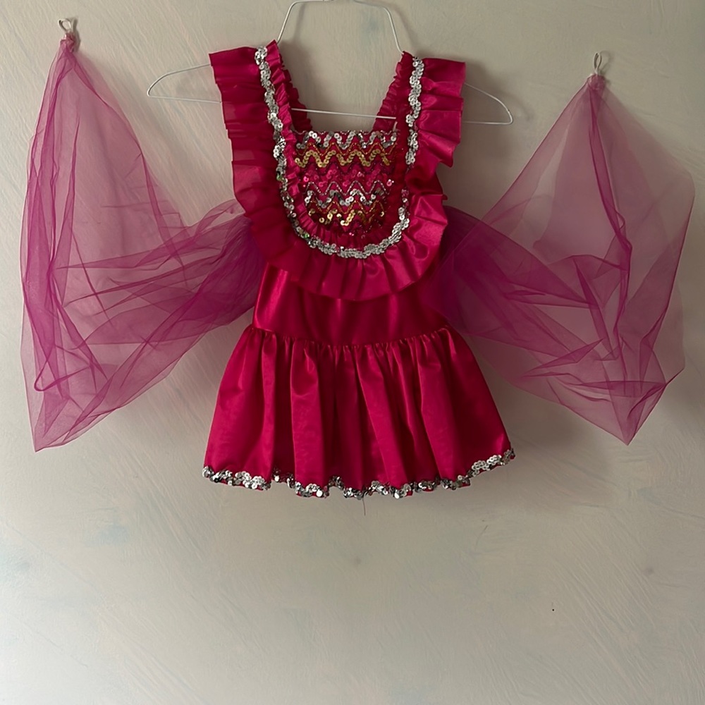 Ballet Recital Costume with butterfly wings by Wolff Fording, size: 6 child